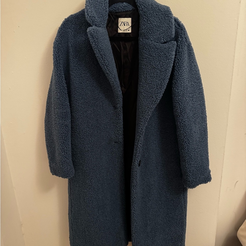 Zara Blue Teddy Jacket